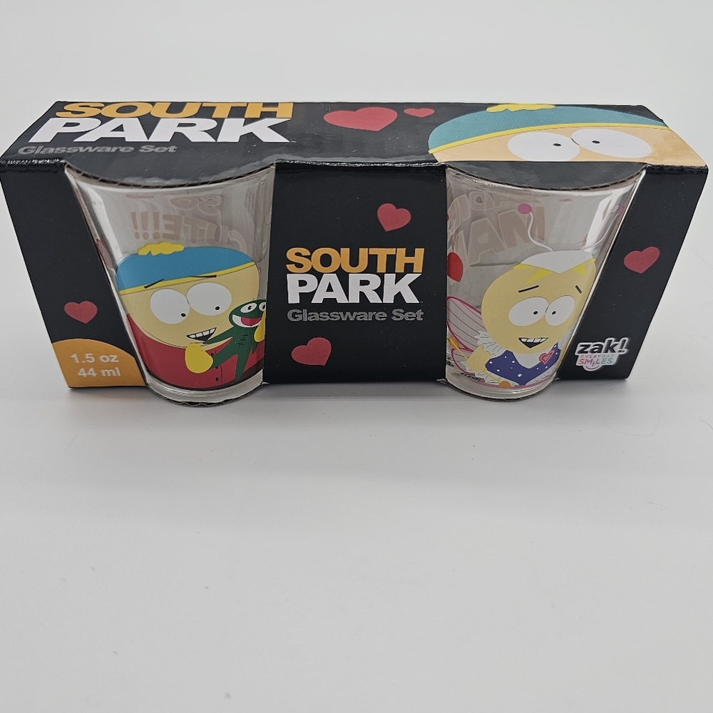 South Park Glassware Shot Glass Set - Cartman & Butters